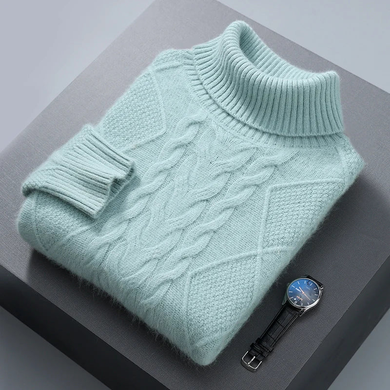 Elegant gemusterter Kaschmirpullover