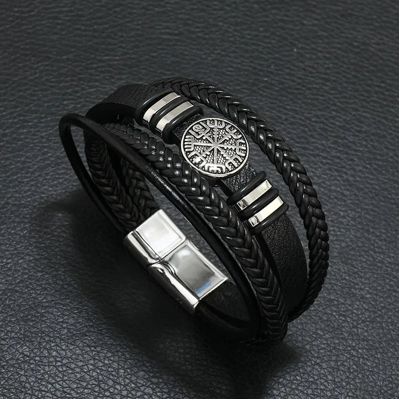 Musikalisches Symbol Herren Lederarmband