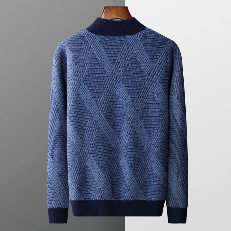Cuzco Kaschmirpullover mit hohem Kragen