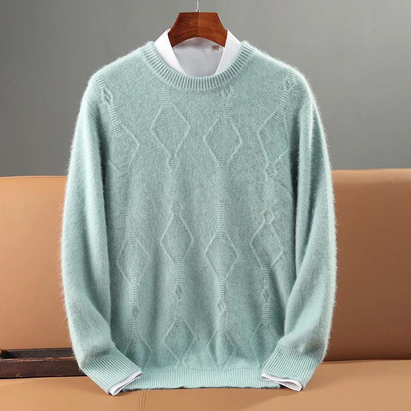 Kaschmirpullover mit Rautenmuster