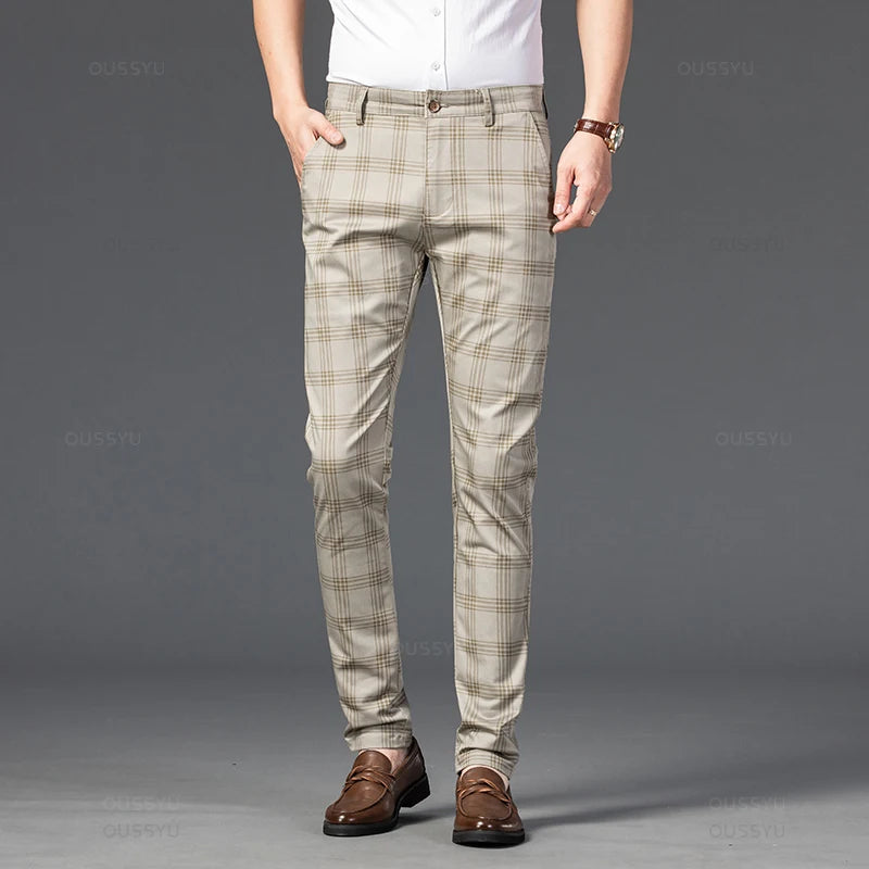 Elegante karierte Hose