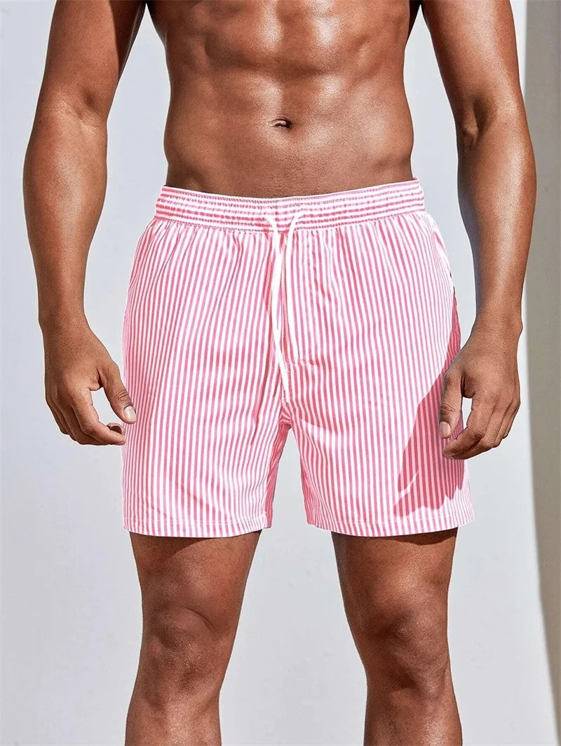 Gestreifte Badeshorts