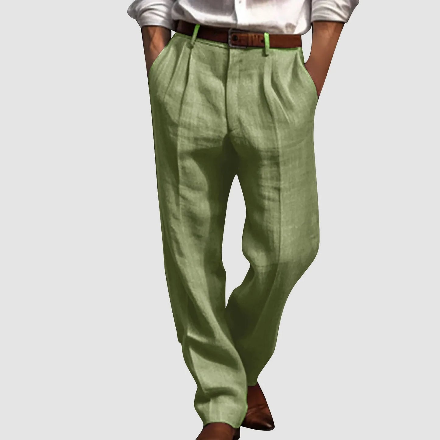 Baumwoll-Leinen-Hose