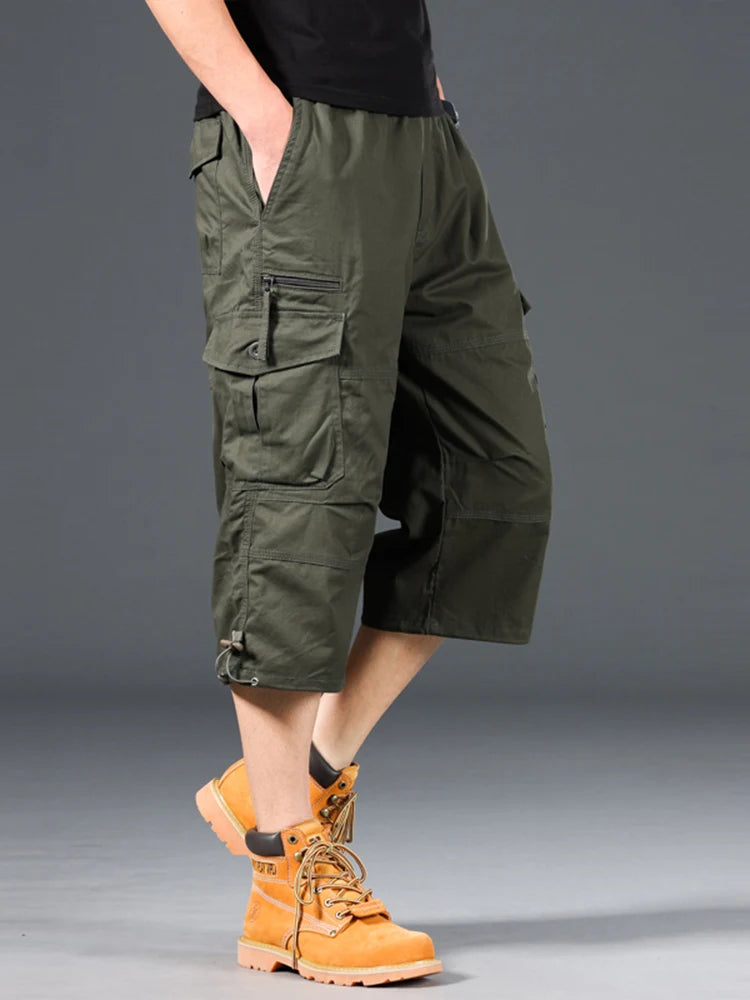 Lange Cargo-Shorts aus Baumwolle