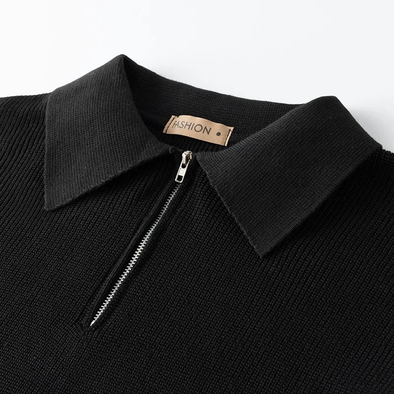 Eleganter Strickpullover mit Reißverschluss