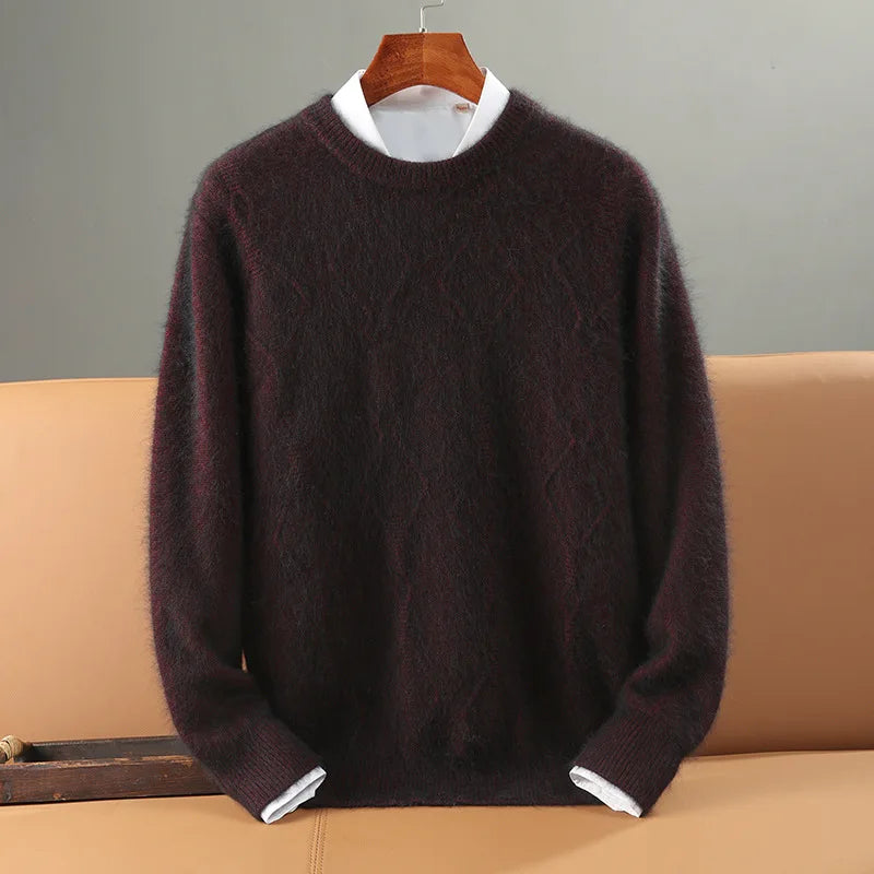 Kaschmirpullover mit Rautenmuster