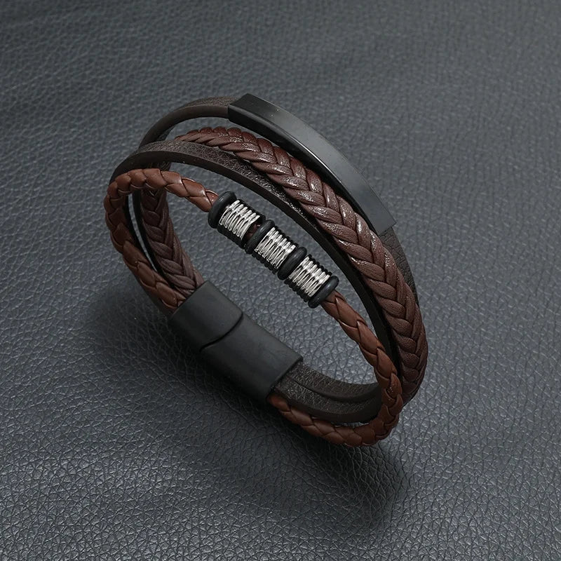 Musikalisches Symbol Herren Lederarmband