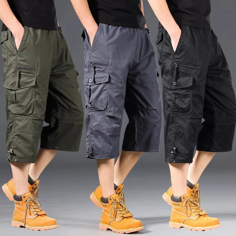 Lange Cargo-Shorts aus Baumwolle