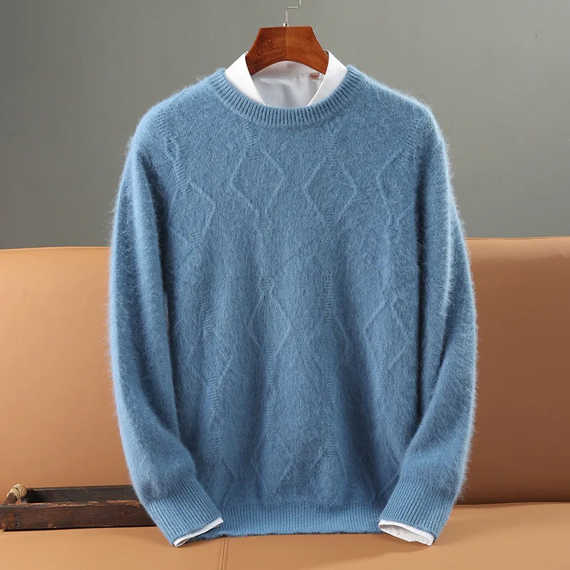 Kaschmirpullover mit Rautenmuster
