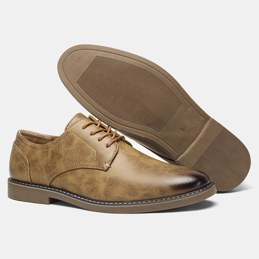 Lässige Leder-Anzugschuhe