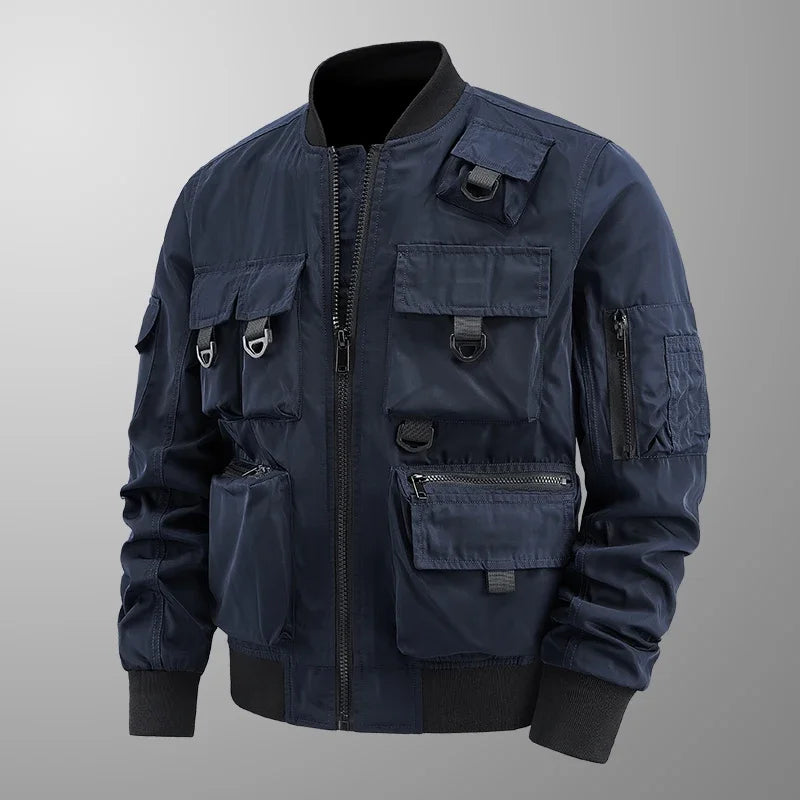 Retro-Mehrtaschen-Jacke