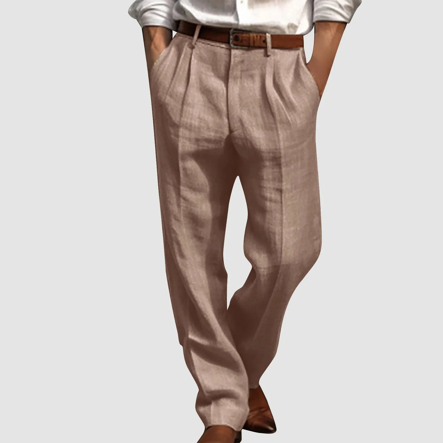 Baumwoll-Leinen-Hose