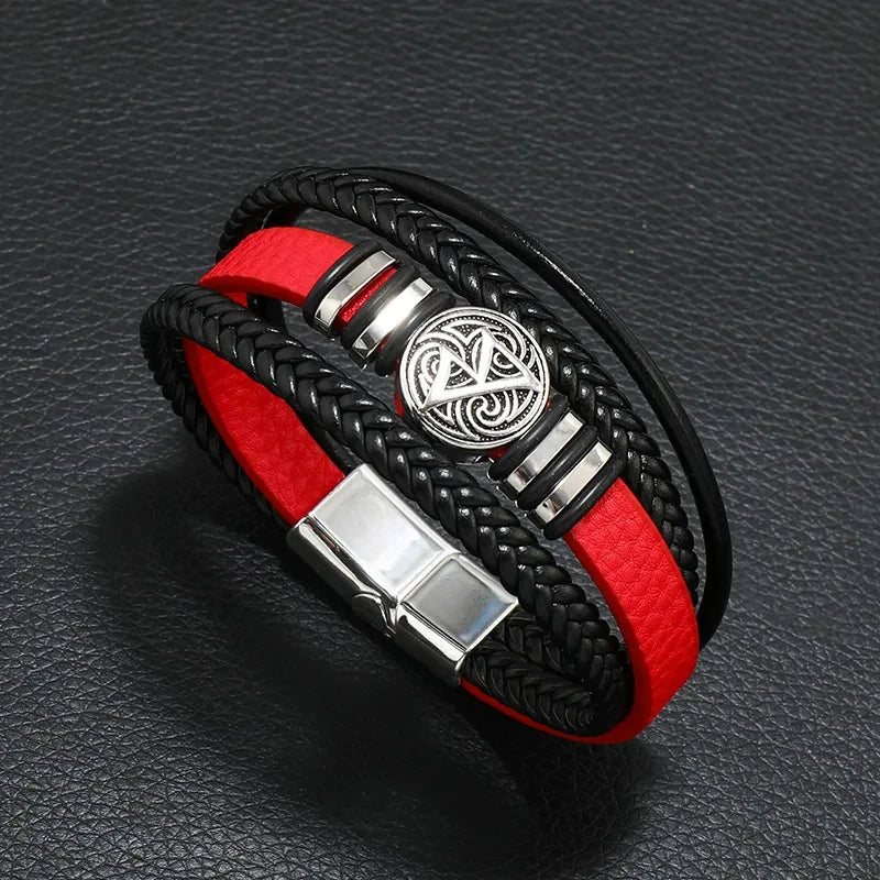 Musikalisches Symbol Herren Lederarmband