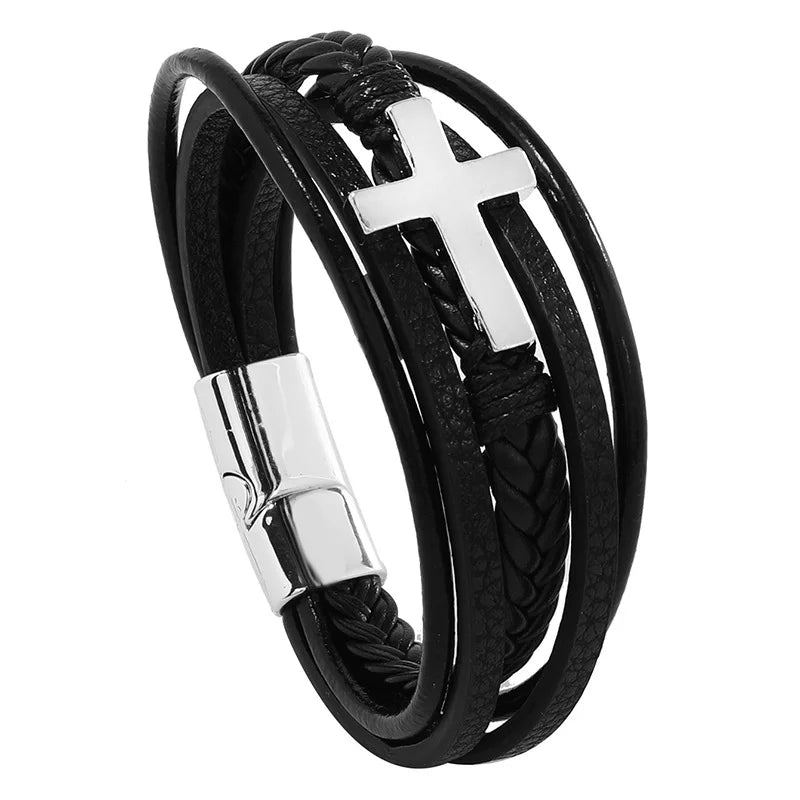 Musikalisches Symbol Herren Lederarmband