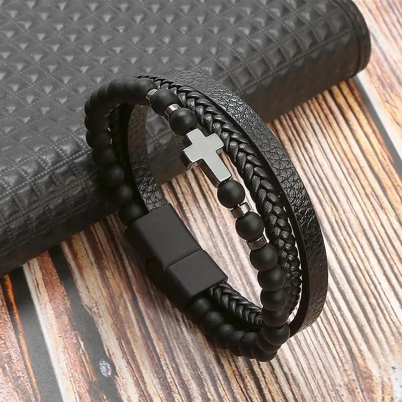 Klassisches Lederarmband für Männer