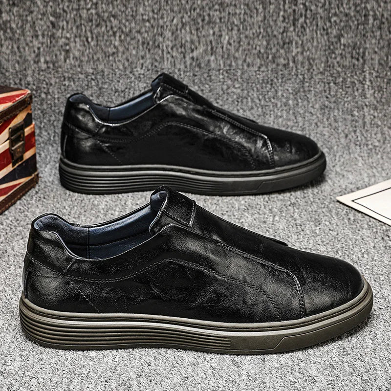 Klassische Leder-Slipper