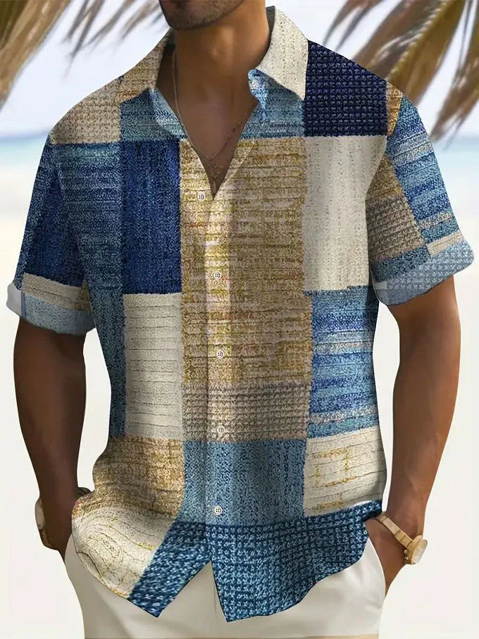 Elegantes Patchwork-Hemd