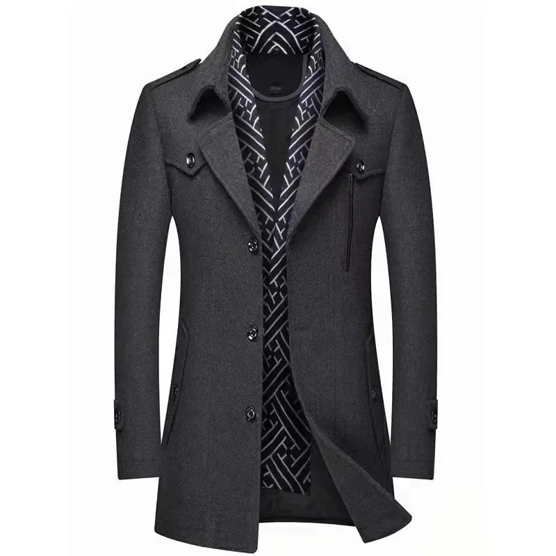 Eleganter Trenchcoat aus Wolle