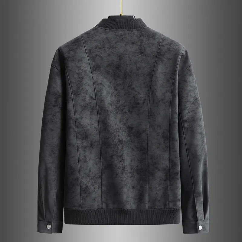 Baseballjacke aus Wildleder