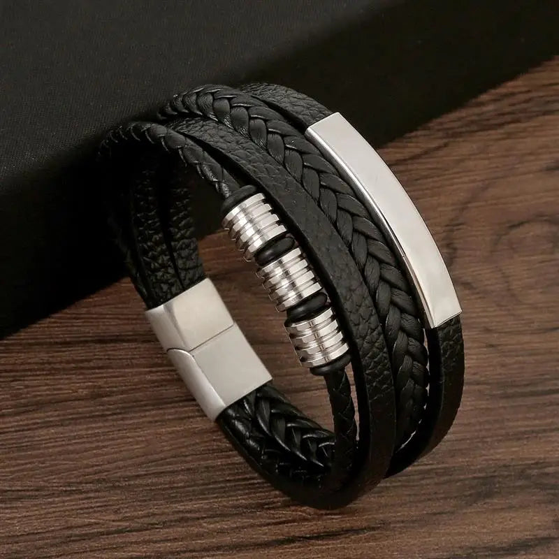 Klassisches Lederarmband für Männer