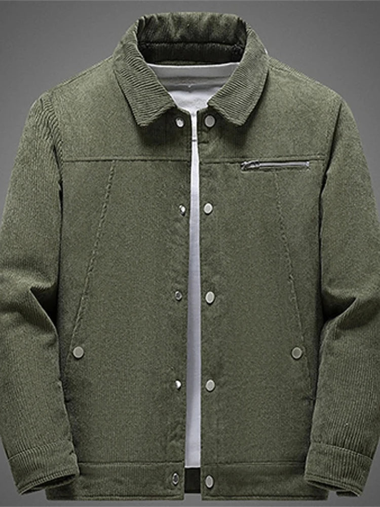 Elegante, warme Cordjacke