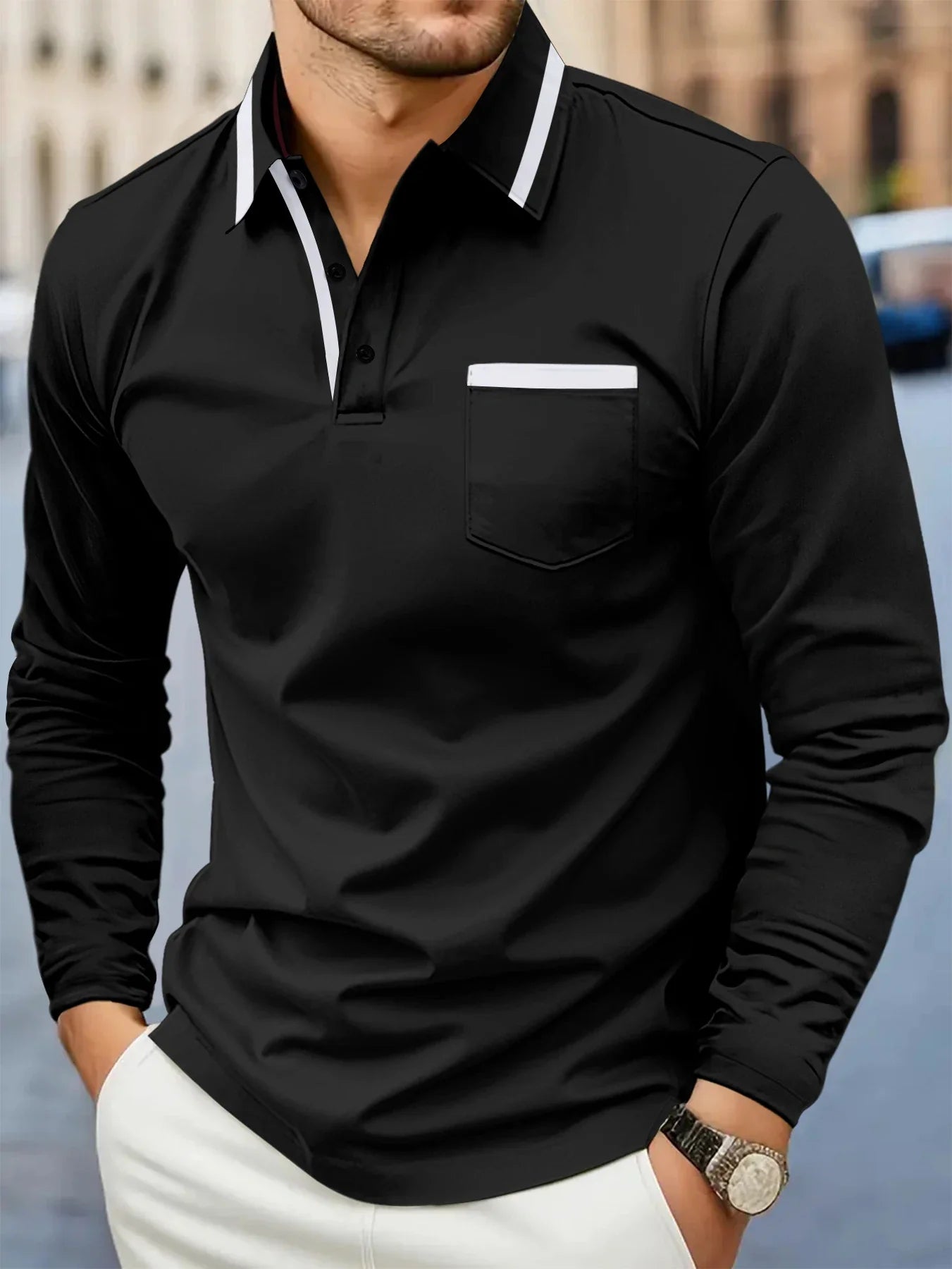 Lässiger Polo-Pullover