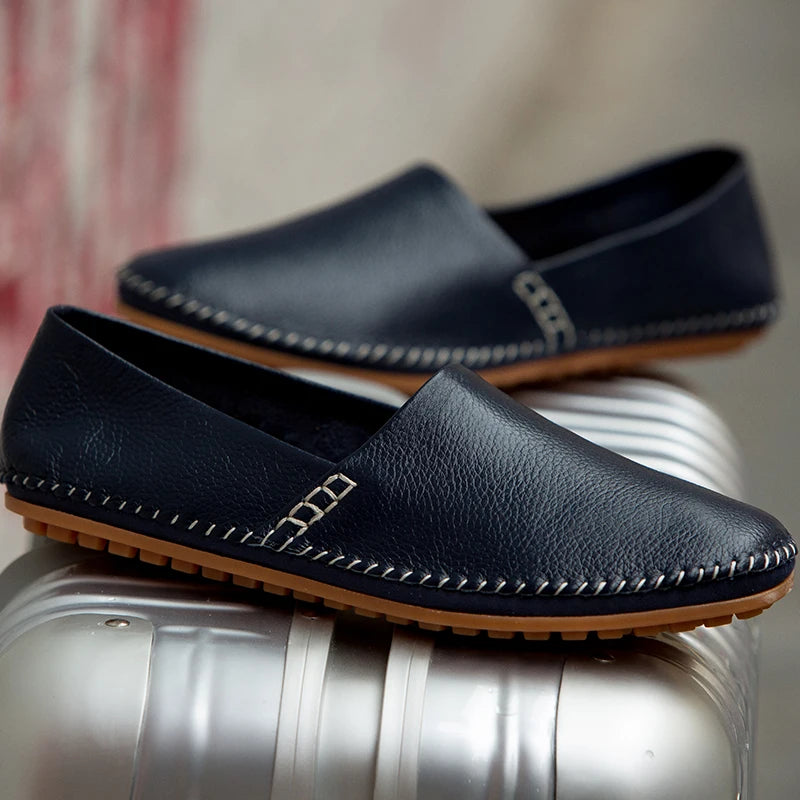 Leichte Leder-Slipper
