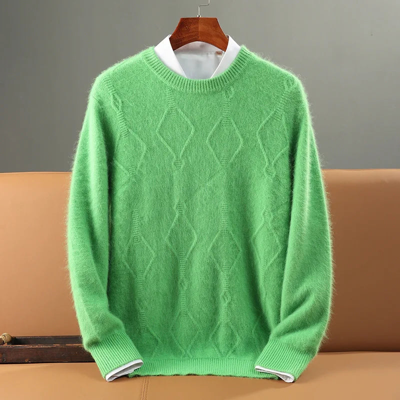 Kaschmirpullover mit Rautenmuster
