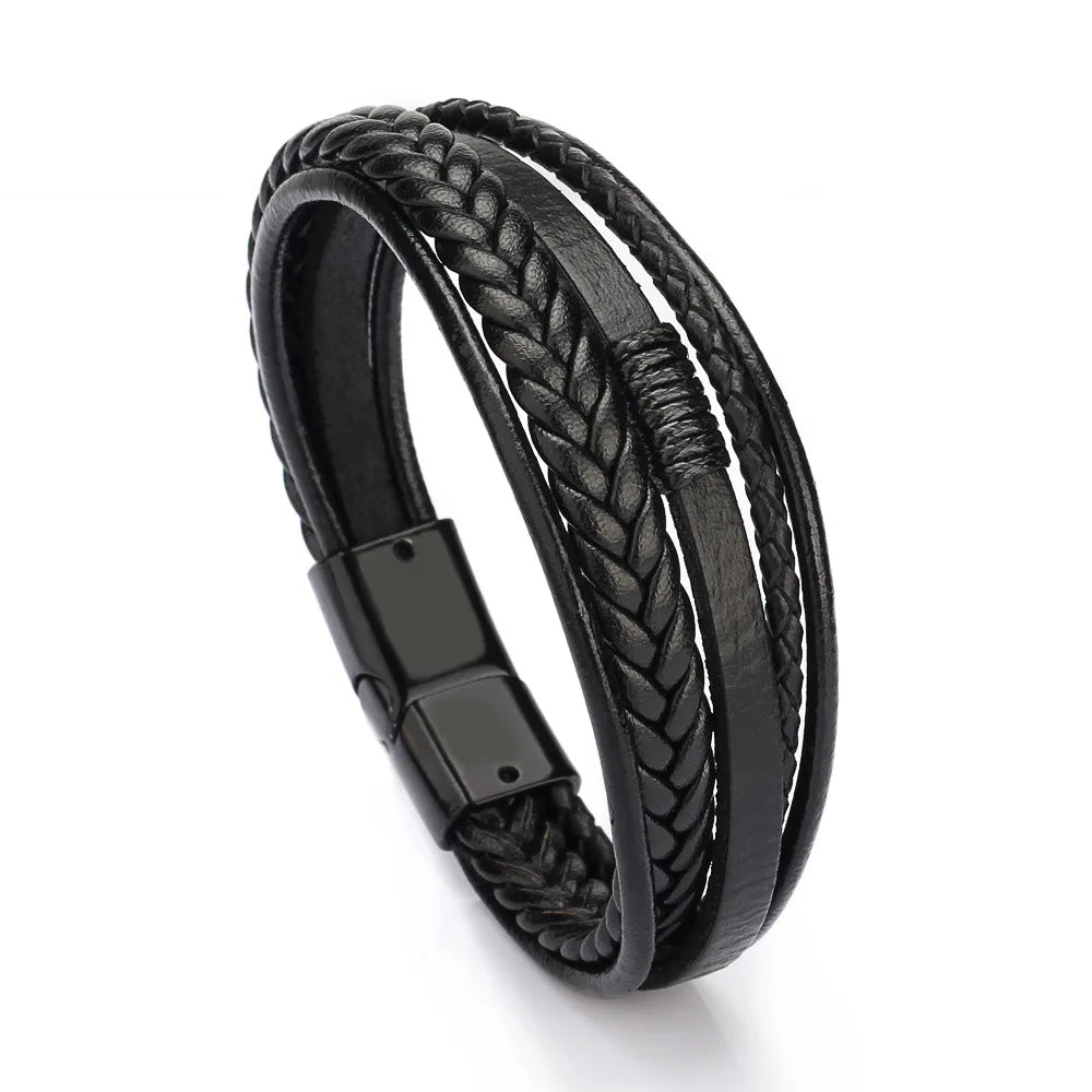 Musikalisches Symbol Herren Lederarmband