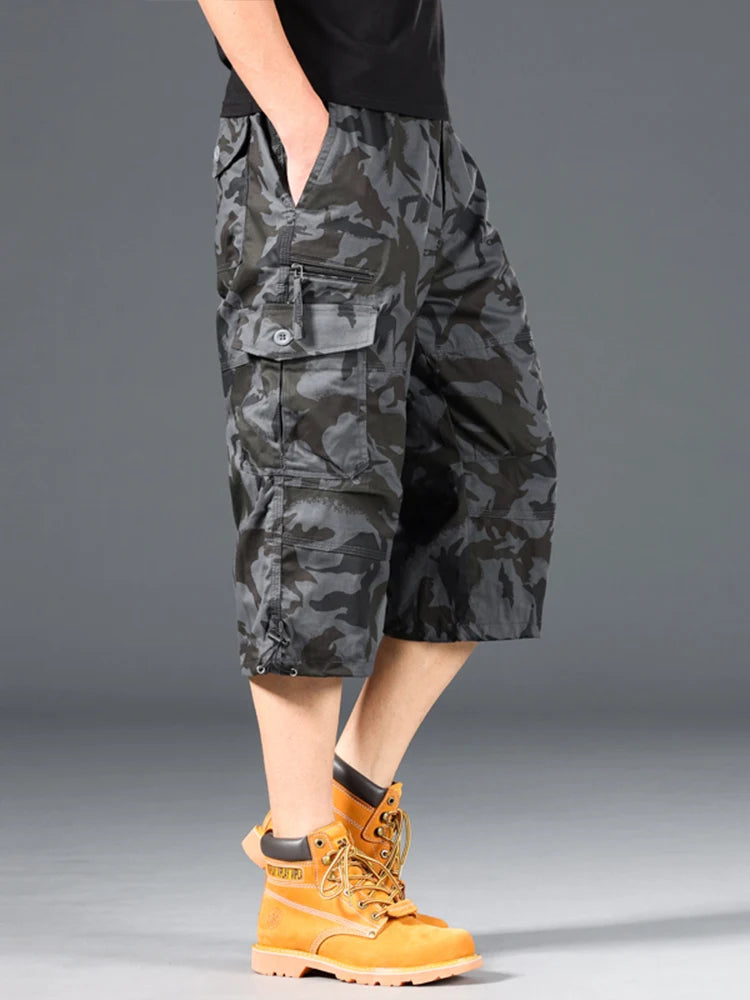 Lange Cargo-Shorts aus Baumwolle