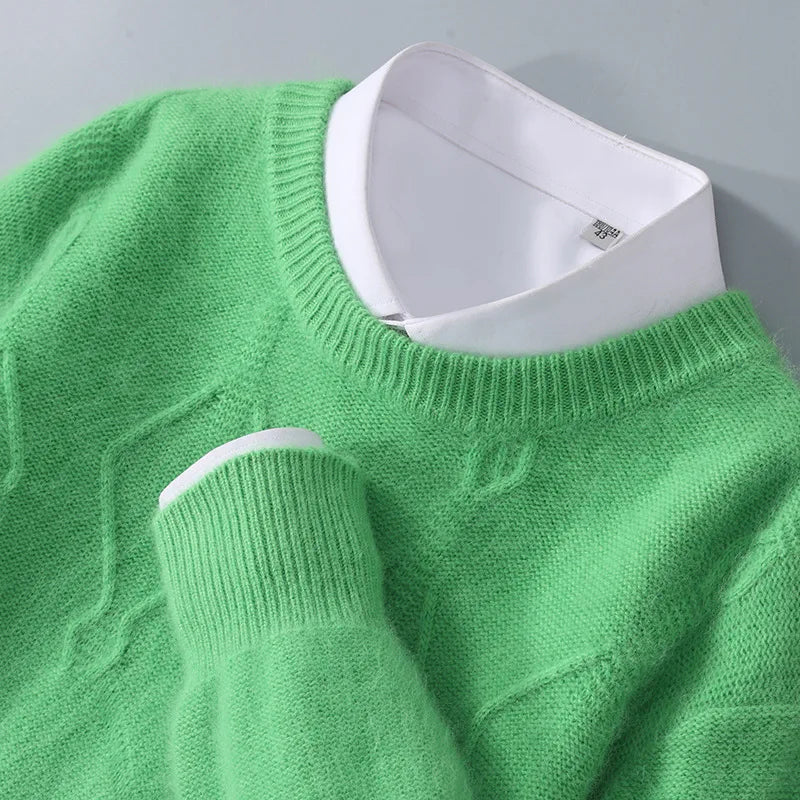 Kaschmirpullover mit Rautenmuster