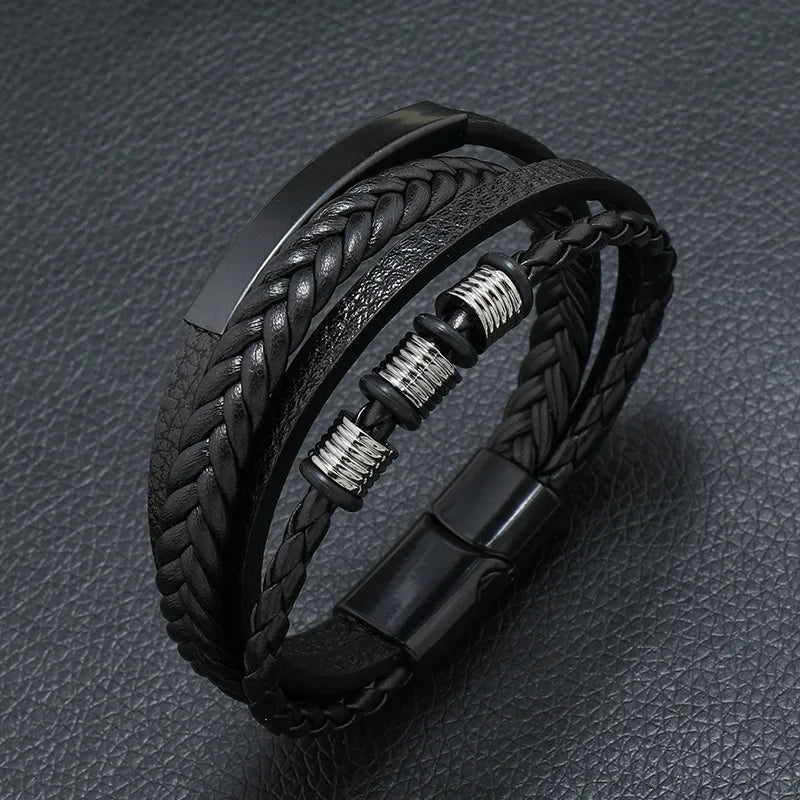 Musikalisches Symbol Herren Lederarmband