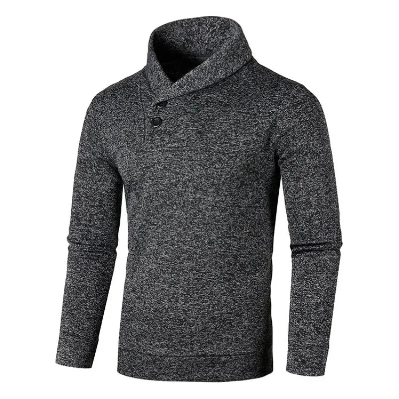 Eleganter Knopf-Rollkragenpullover