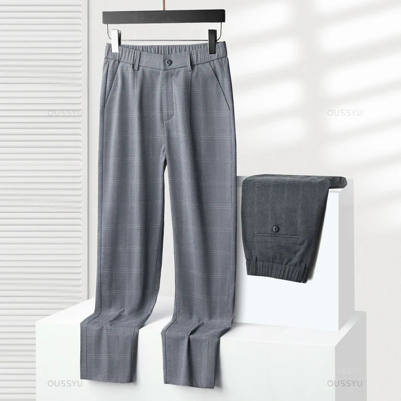 Karierte Stretch-Hose