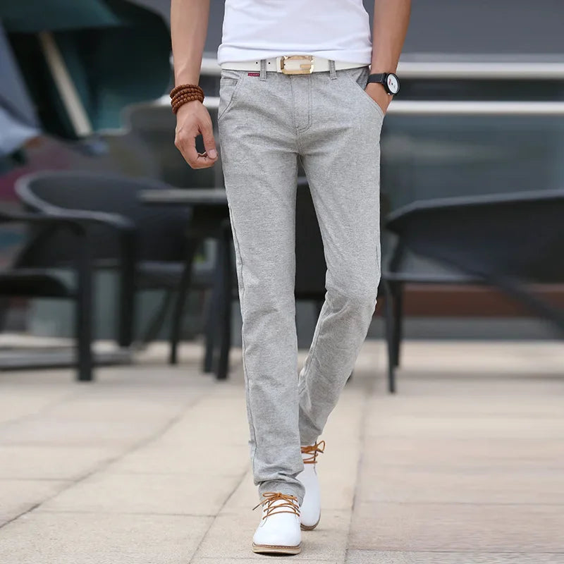 Slim Fit Leinenhosen