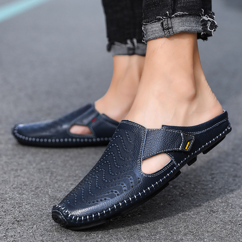 Atmungsaktive Sandalen aus italienischem Leder