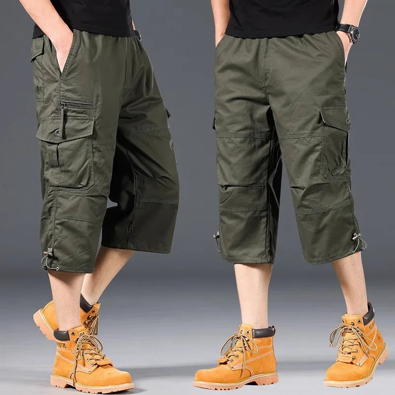 Lange Cargo-Shorts aus Baumwolle