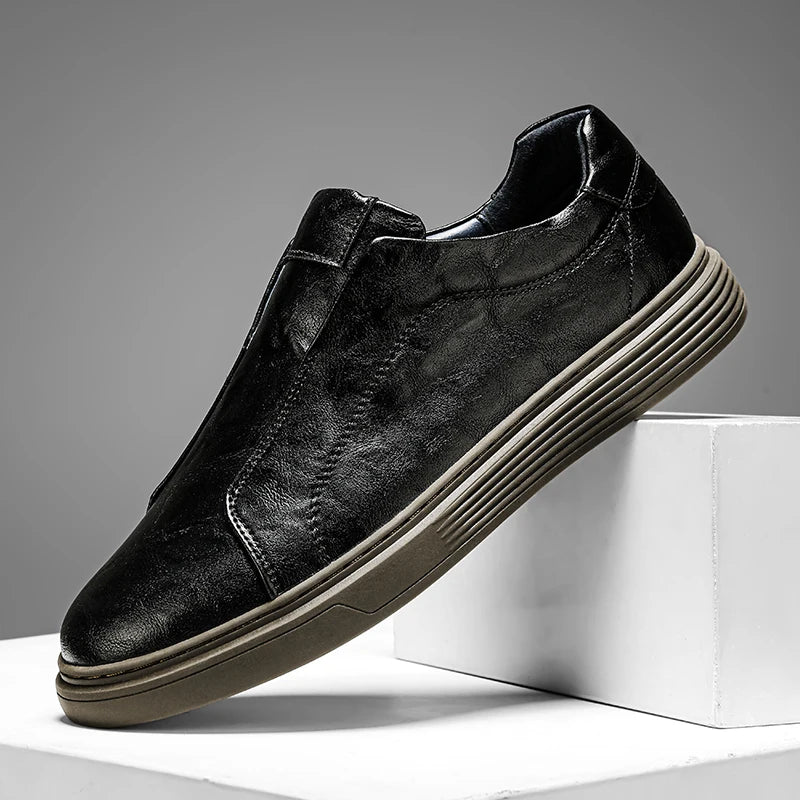 Klassische Leder-Slipper