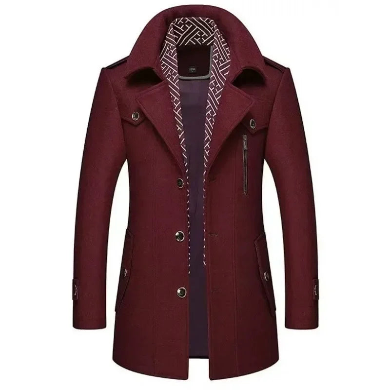 Eleganter Trenchcoat aus Wolle