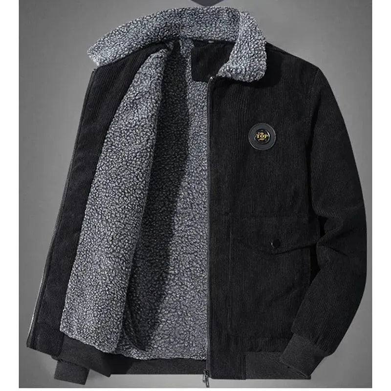 Elegante mit Fleece gefütterte Cordjacke