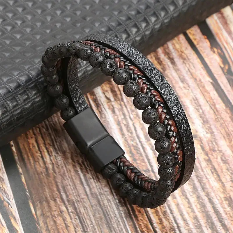 Klassisches Lederarmband für Männer