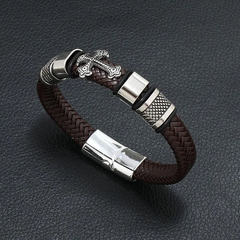 Musikalisches Symbol Herren Lederarmband