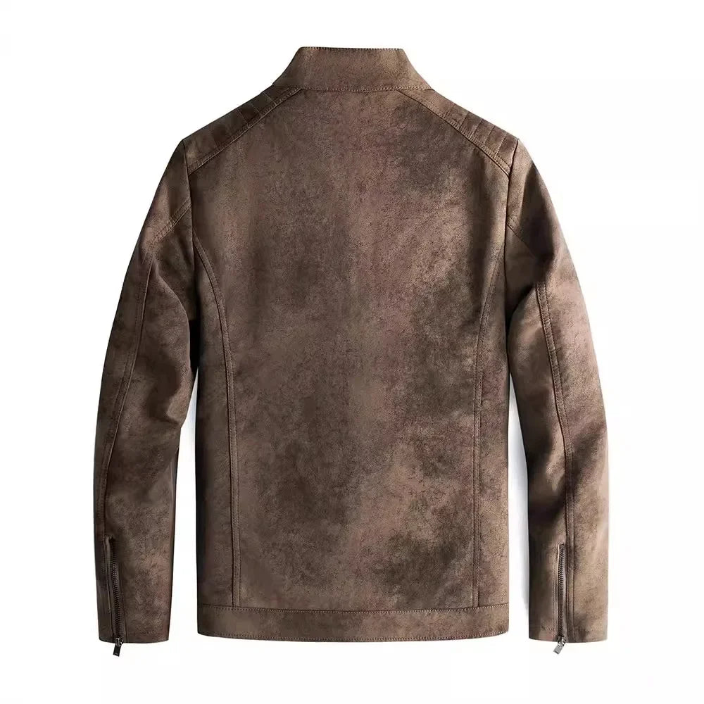 Elegante mit Fleece gefütterte Lederjacke