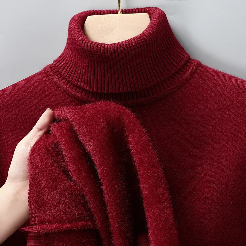 Eleganter Rollkragenpullover aus Wolle
