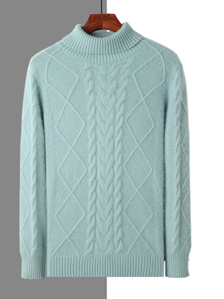 Elegant gemusterter Kaschmirpullover