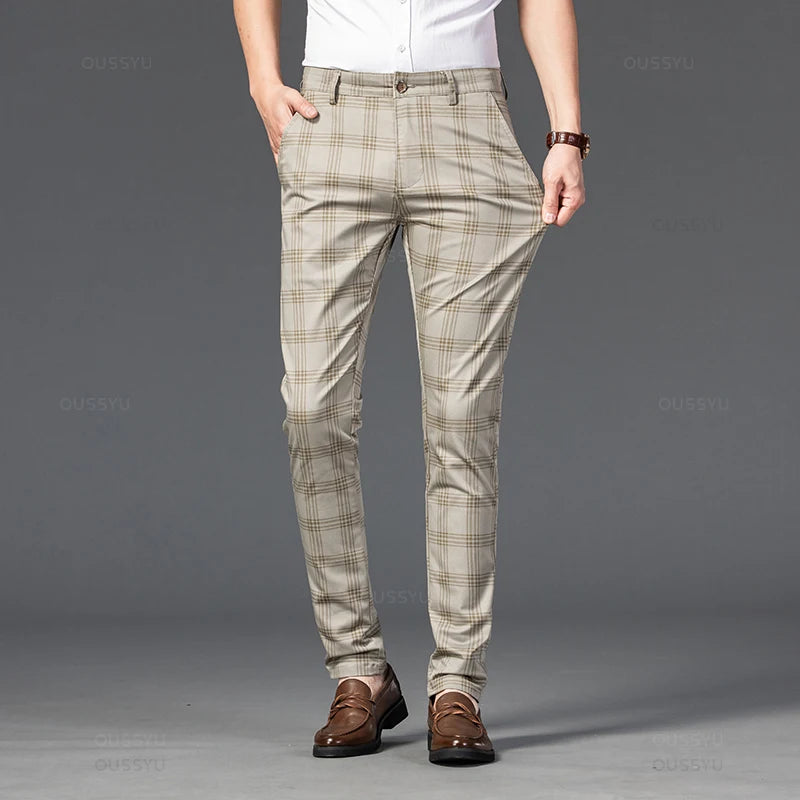 Elegante karierte Hose