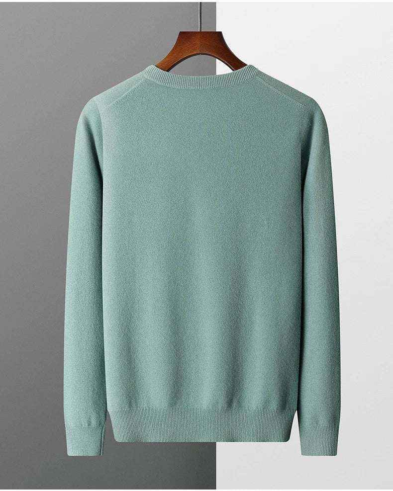 Pullover mit V-Ausschnitt aus Wolle