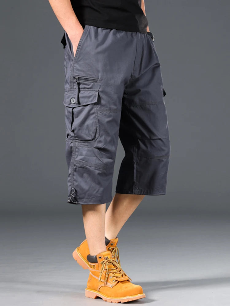 Lange Cargo-Shorts aus Baumwolle