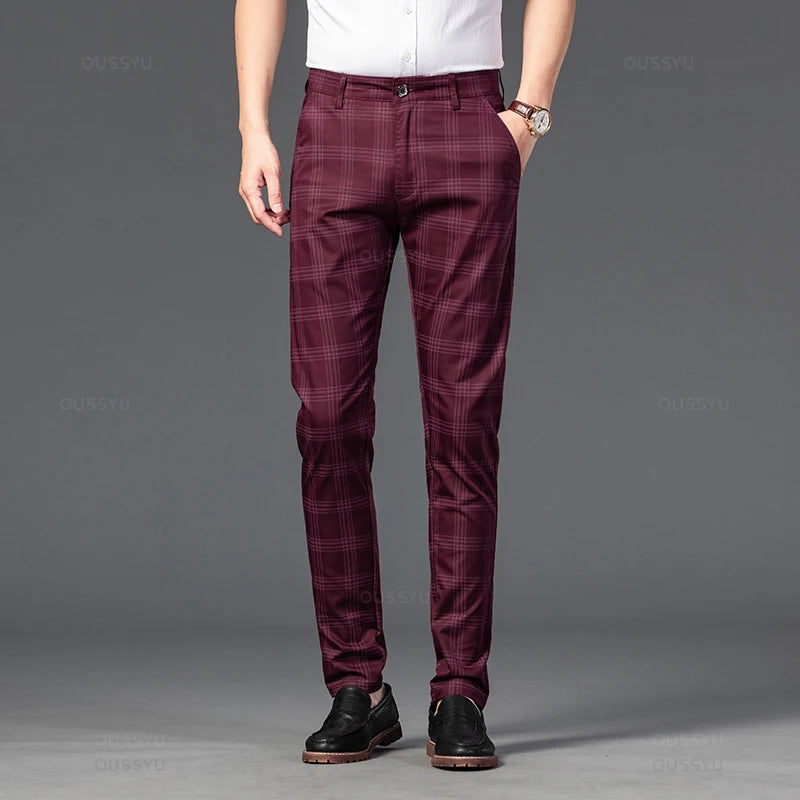 Elegante karierte Hose
