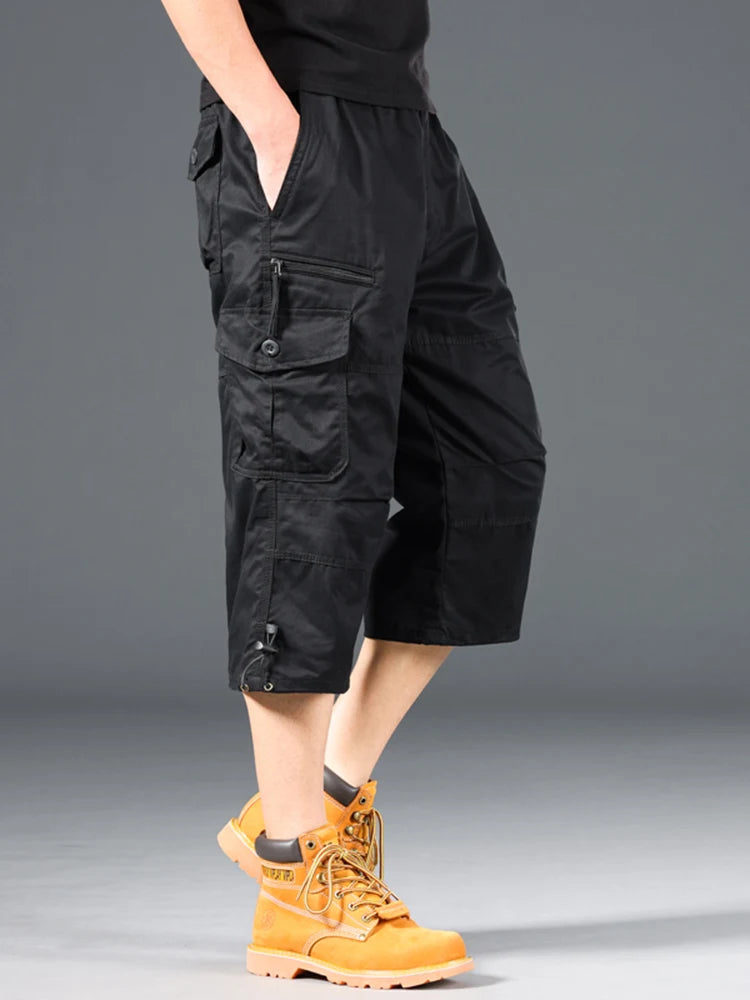 Lange Cargo-Shorts aus Baumwolle